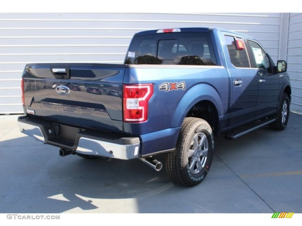 2018 F150 XLT SuperCrew 4x4 - Blue Jeans / Light Camel photo #8