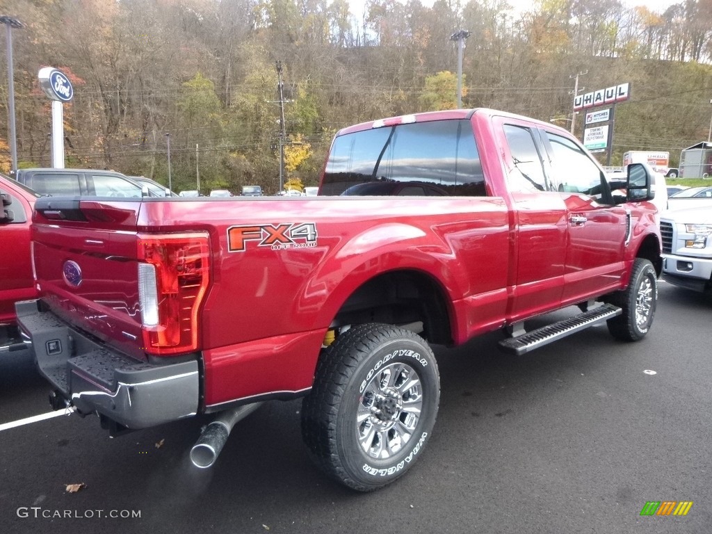 2017 F250 Super Duty XLT SuperCab 4x4 - Ruby Red / Medium Earth Gray photo #2