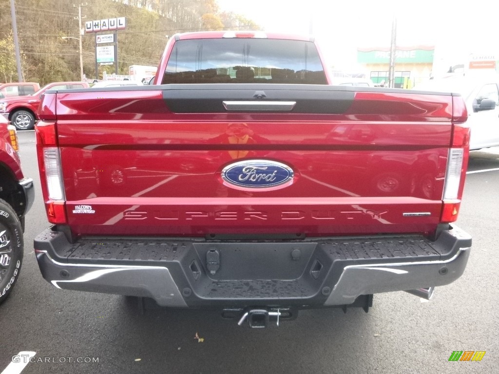 2017 F250 Super Duty XLT SuperCab 4x4 - Ruby Red / Medium Earth Gray photo #6