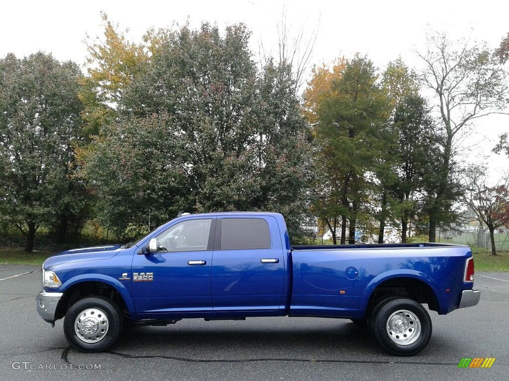 Blue Streak Pearl 2018 Ram 3500 Laramie Crew Cab 4x4 Dual Rear Wheel Exterior Photo #123757073
