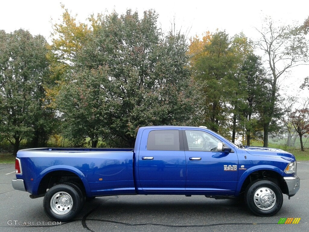 Blue Streak Pearl 2018 Ram 3500 Laramie Crew Cab 4x4 Dual Rear Wheel Exterior Photo #123757226