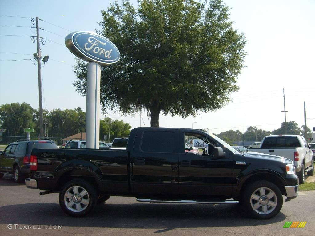 2006 F150 Lariat SuperCrew 4x4 - Black / Black photo #2