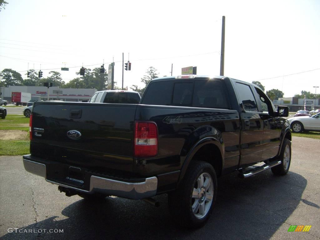 2006 F150 Lariat SuperCrew 4x4 - Black / Black photo #3