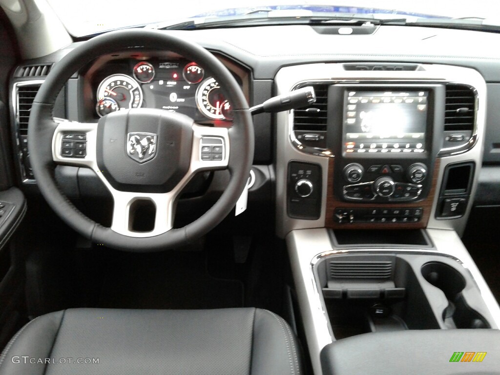 2018 3500 Laramie Crew Cab 4x4 Dual Rear Wheel - Blue Streak Pearl / Black photo #33