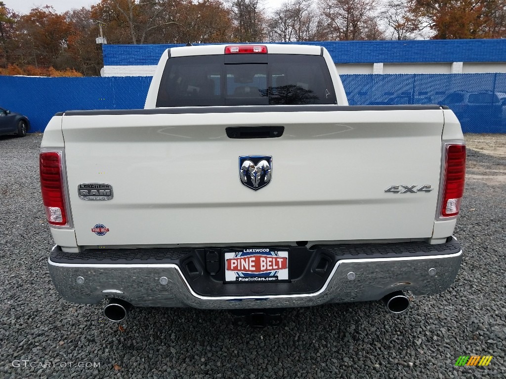 2018 1500 Laramie Longhorn Crew Cab 4x4 - Pearl White / Canyon Brown/Light Frost Beige photo #5