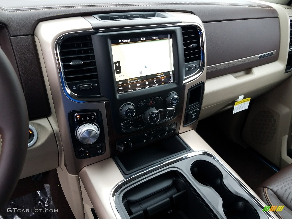 2018 Ram 1500 Laramie Longhorn Crew Cab 4x4 Canyon Brown/Light Frost Beige Dashboard Photo #123761426