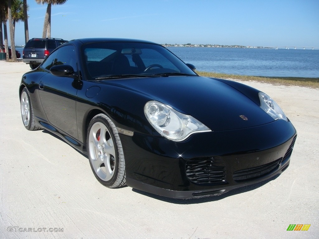 2003 911 Carrera 4S Coupe - Basalt Black Metallic / Black photo #1