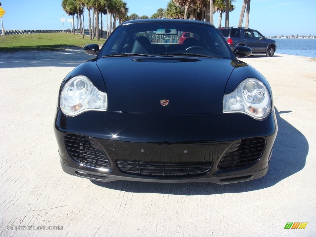 2003 911 Carrera 4S Coupe - Basalt Black Metallic / Black photo #2