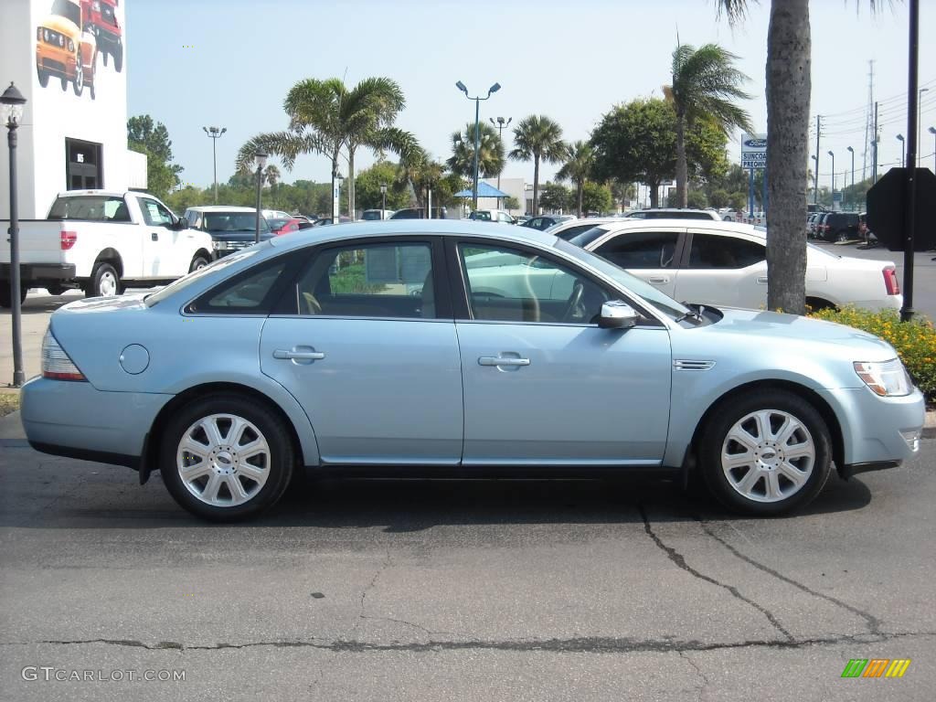 2008 Taurus Limited - Light Ice Blue Metallic / Camel photo #2