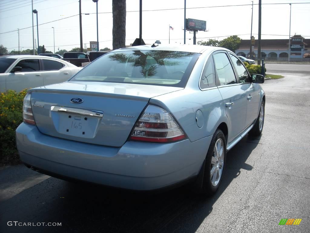 2008 Taurus Limited - Light Ice Blue Metallic / Camel photo #4
