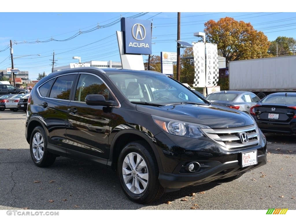 2014 CR-V EX-L AWD - Crystal Black Pearl / Black photo #1