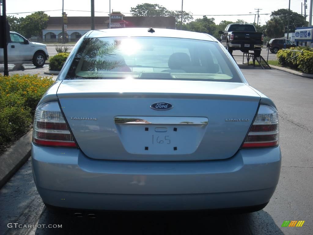 2008 Taurus Limited - Light Ice Blue Metallic / Camel photo #12