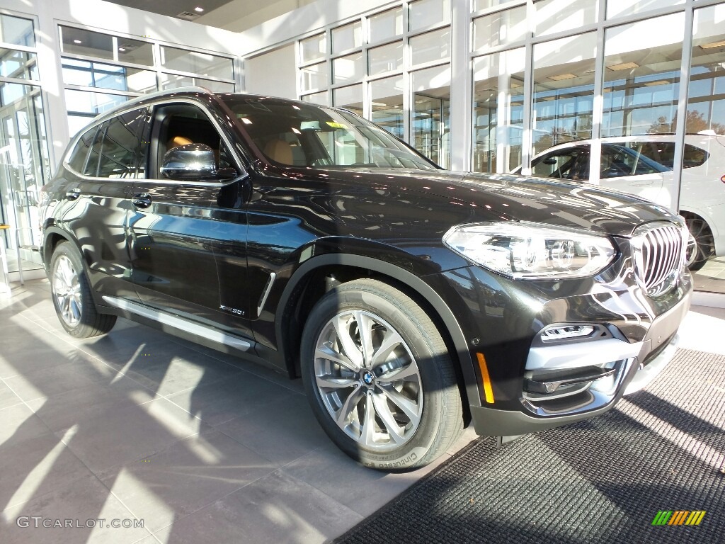 2018 X3 xDrive30i - Black Sapphire Metallic / Cognac photo #1