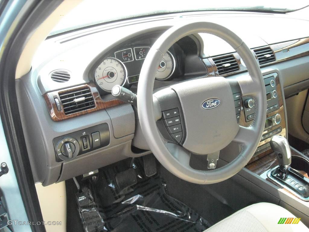 2008 Taurus Limited - Light Ice Blue Metallic / Camel photo #16