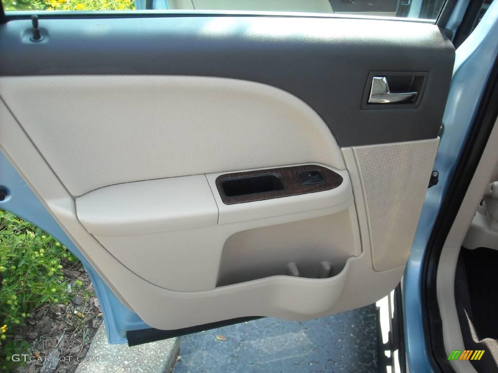 2008 Taurus Limited - Light Ice Blue Metallic / Camel photo #27