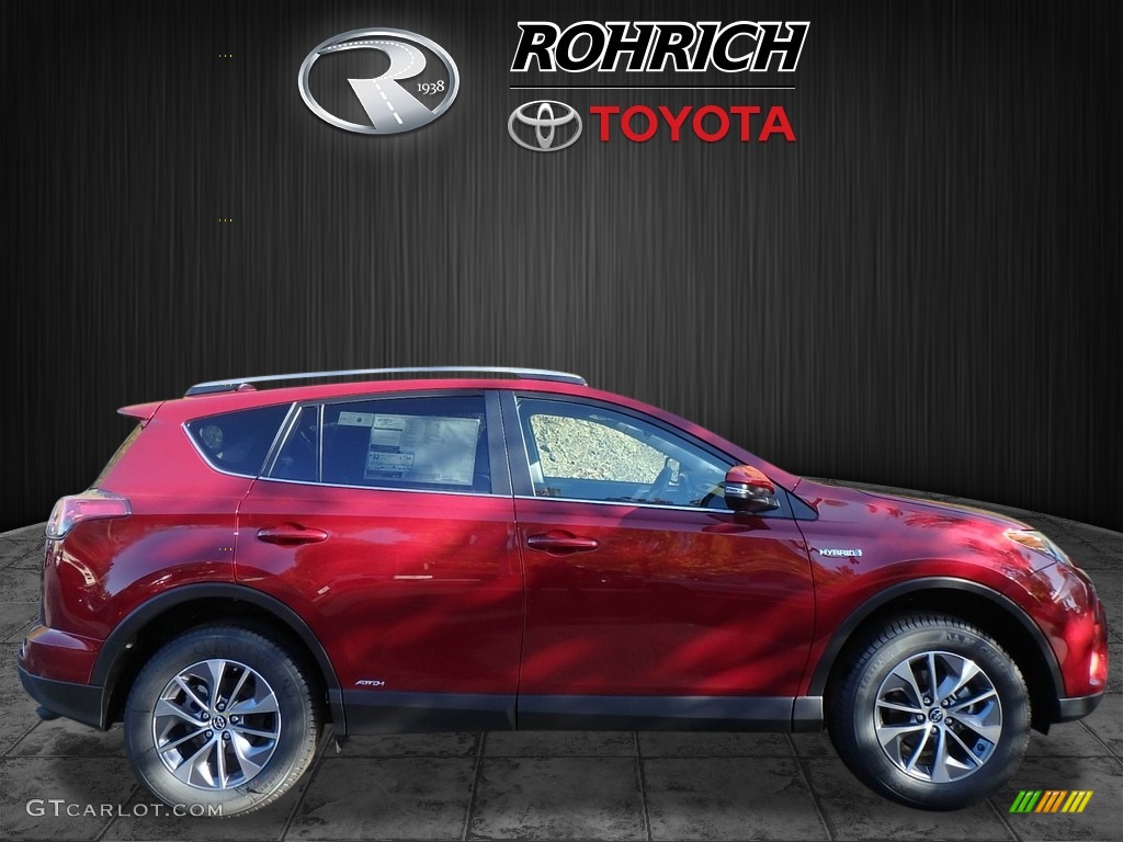 2018 RAV4 XLE AWD Hybrid - Ruby Flare Pearl / Black photo #2