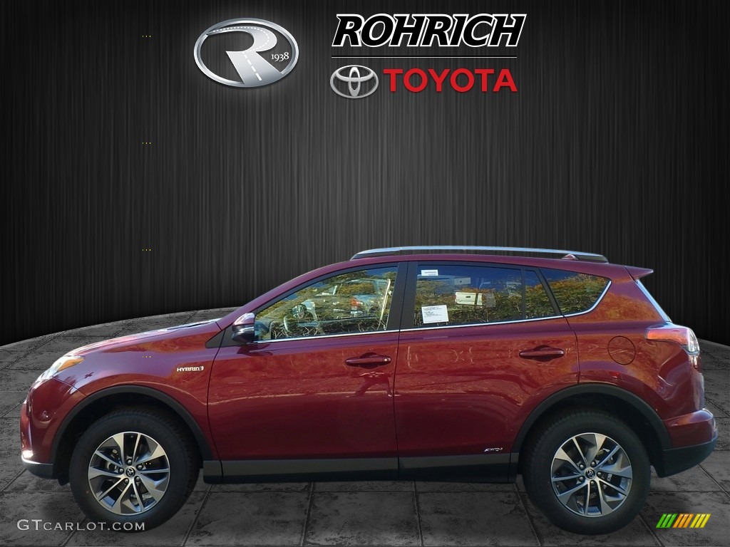 2018 RAV4 XLE AWD Hybrid - Ruby Flare Pearl / Black photo #3