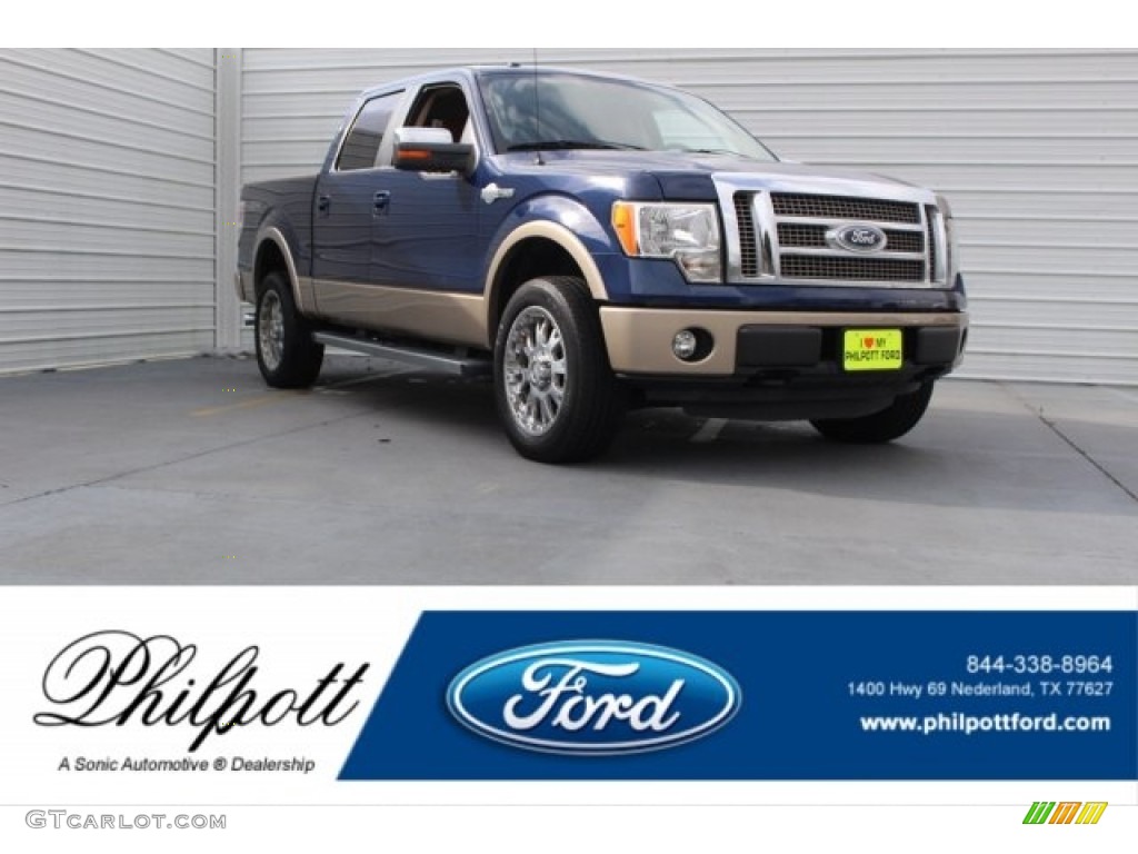 2012 F150 King Ranch SuperCrew 4x4 - Dark Blue Pearl Metallic / King Ranch Chaparral Leather photo #1