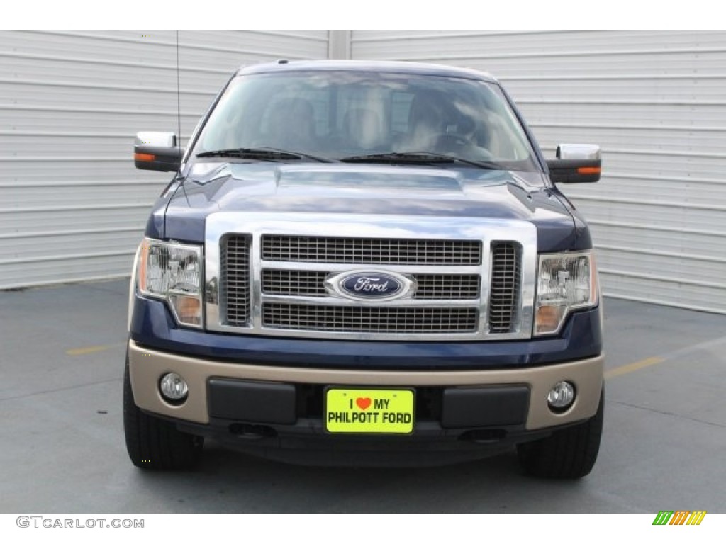 2012 F150 King Ranch SuperCrew 4x4 - Dark Blue Pearl Metallic / King Ranch Chaparral Leather photo #2