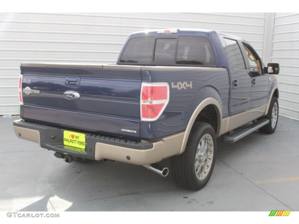 2012 F150 King Ranch SuperCrew 4x4 - Dark Blue Pearl Metallic / King Ranch Chaparral Leather photo #12