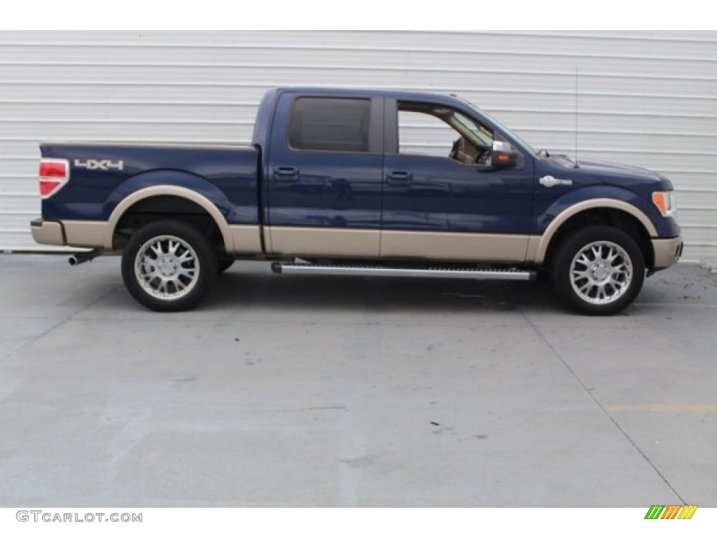 2012 F150 King Ranch SuperCrew 4x4 - Dark Blue Pearl Metallic / King Ranch Chaparral Leather photo #13