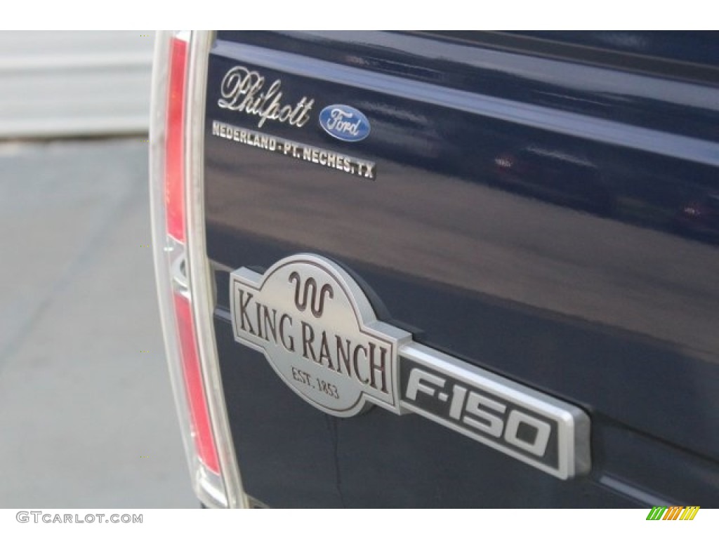 2012 F150 King Ranch SuperCrew 4x4 - Dark Blue Pearl Metallic / King Ranch Chaparral Leather photo #14