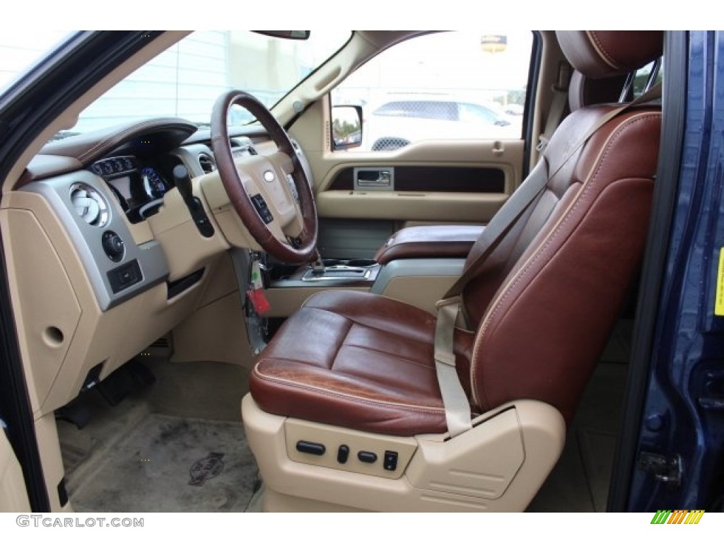 2012 F150 King Ranch SuperCrew 4x4 - Dark Blue Pearl Metallic / King Ranch Chaparral Leather photo #19