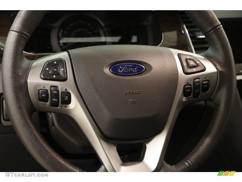 2017 Ford Taurus Limited Charcoal Black Steering Wheel Photo #123771676