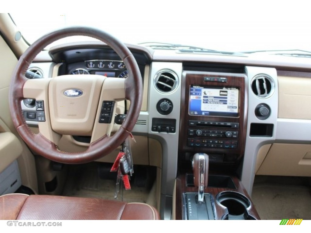 2012 F150 King Ranch SuperCrew 4x4 - Dark Blue Pearl Metallic / King Ranch Chaparral Leather photo #32