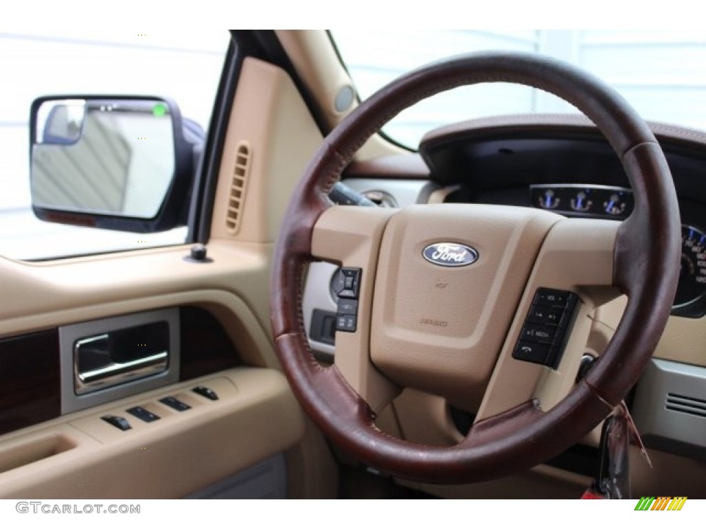 2012 F150 King Ranch SuperCrew 4x4 - Dark Blue Pearl Metallic / King Ranch Chaparral Leather photo #33
