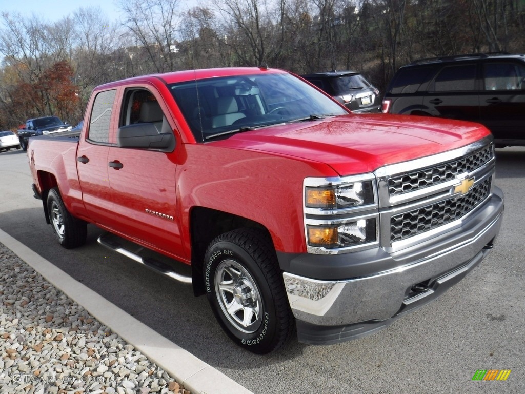 2014 Silverado 1500 WT Double Cab 4x4 - Victory Red / Jet Black/Dark Ash photo #6