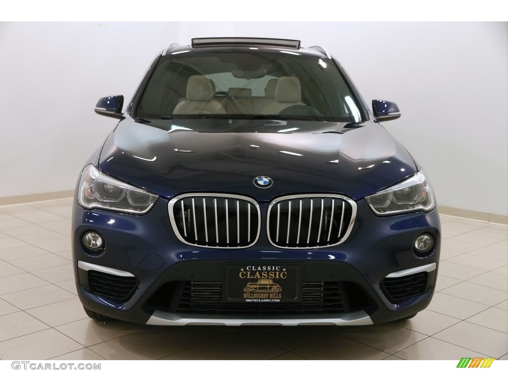 2017 X1 xDrive28i - Mediterranean Blue Metallic / Canberra Beige photo #2