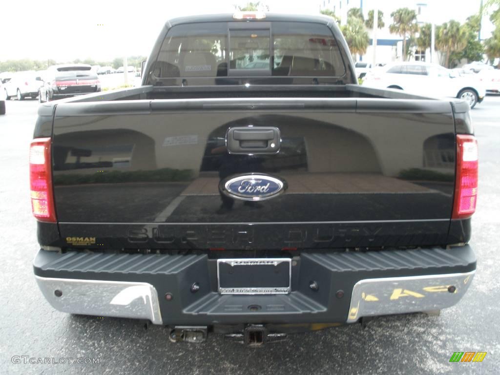 2008 F450 Super Duty Lariat Crew Cab 4x4 Dually - Black / Tan photo #4