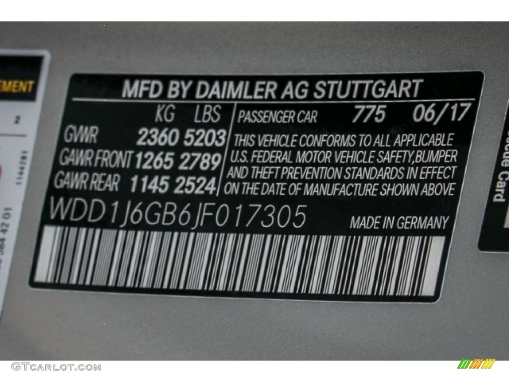 2018 E Color Code 775 for Iridium Silver Metallic Photo #123776959