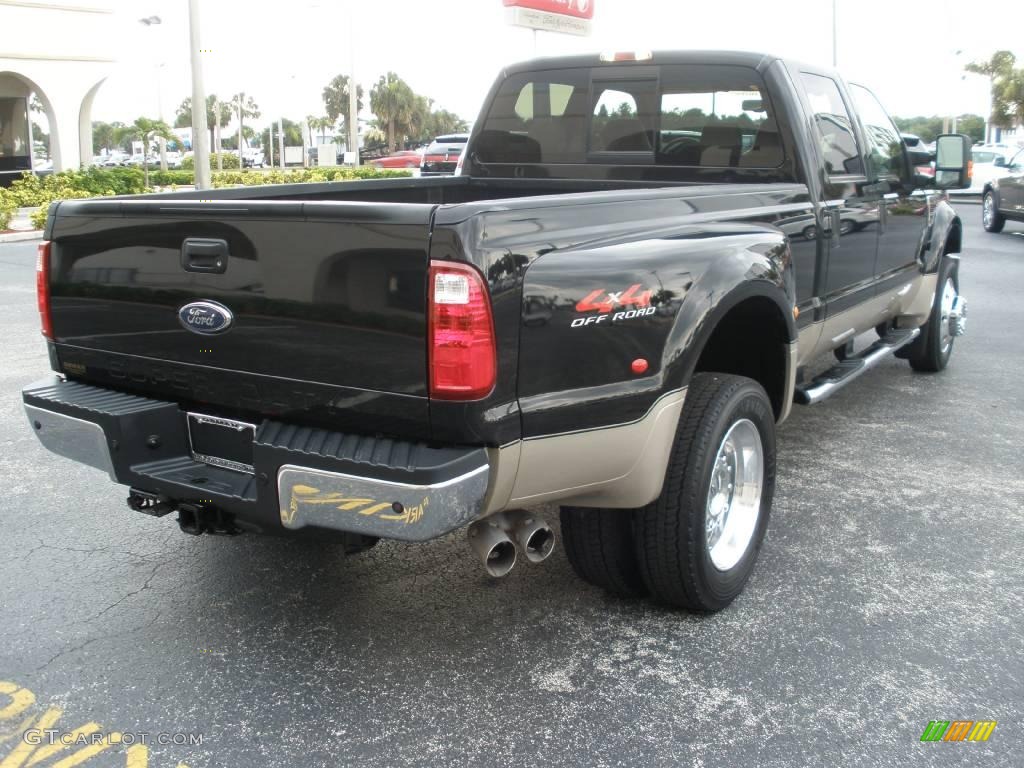 2008 F450 Super Duty Lariat Crew Cab 4x4 Dually - Black / Tan photo #5