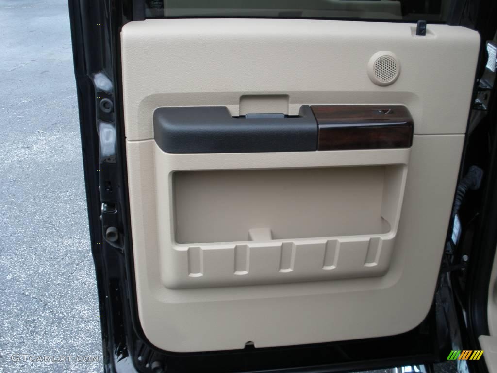 2008 F450 Super Duty Lariat Crew Cab 4x4 Dually - Black / Tan photo #13