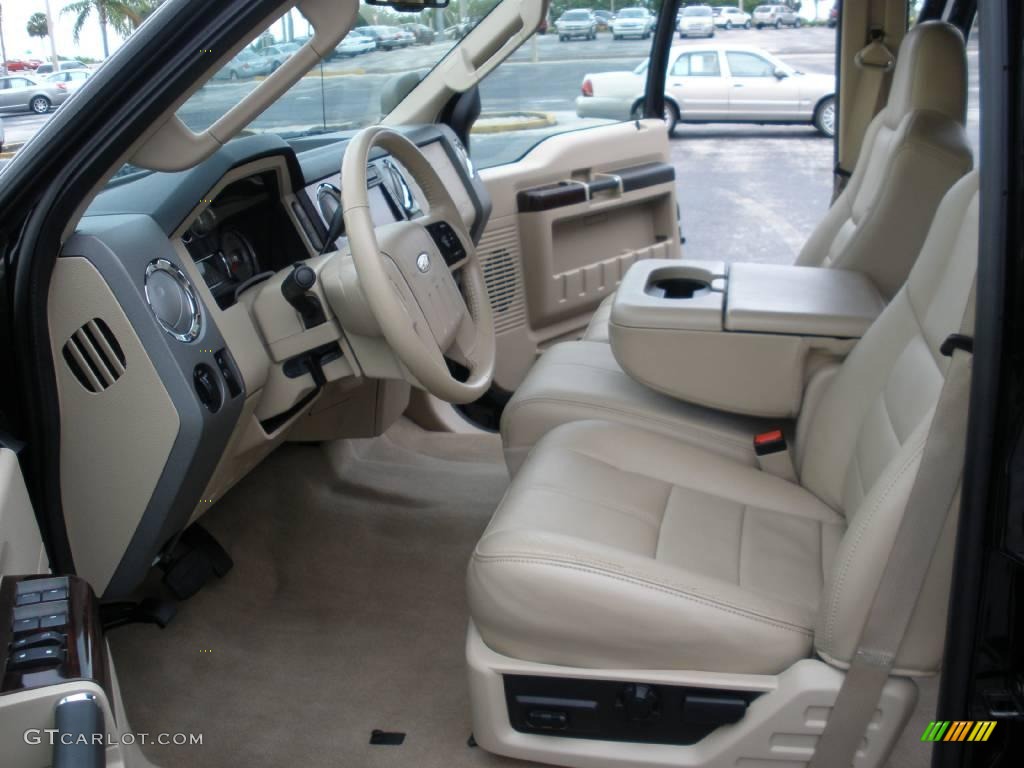 2008 F450 Super Duty Lariat Crew Cab 4x4 Dually - Black / Tan photo #16
