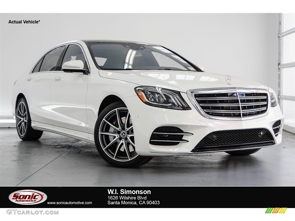 2018 S 450 Sedan - designo Diamond White Metallic / Black photo #1