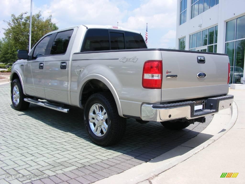 2006 F150 Lariat SuperCrew 4x4 - Smokestone Metallic / Tan photo #3