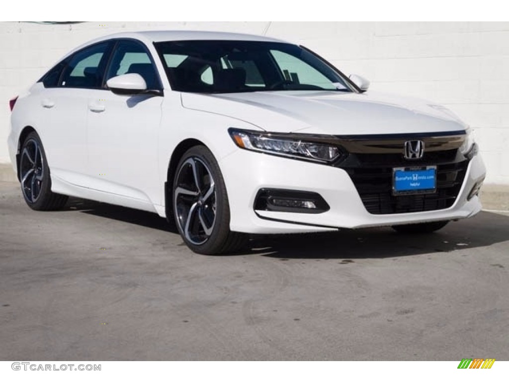 2018 Accord Sport Sedan - Platinum White Pearl / Black photo #1