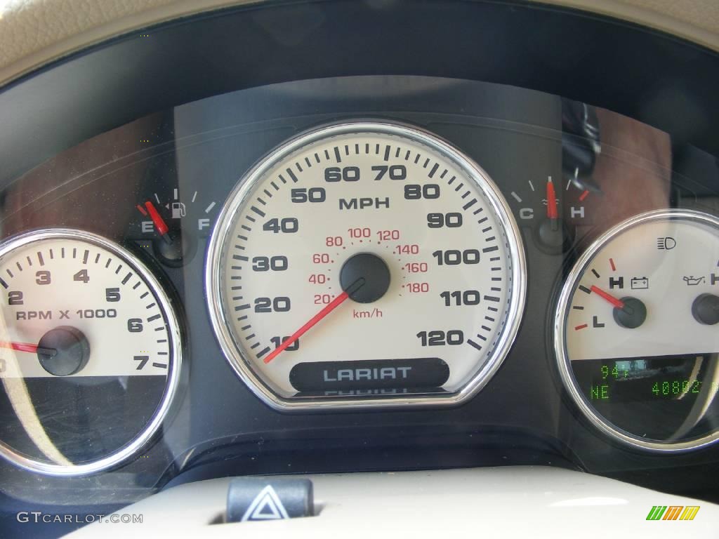 2006 F150 Lariat SuperCrew 4x4 - Smokestone Metallic / Tan photo #28