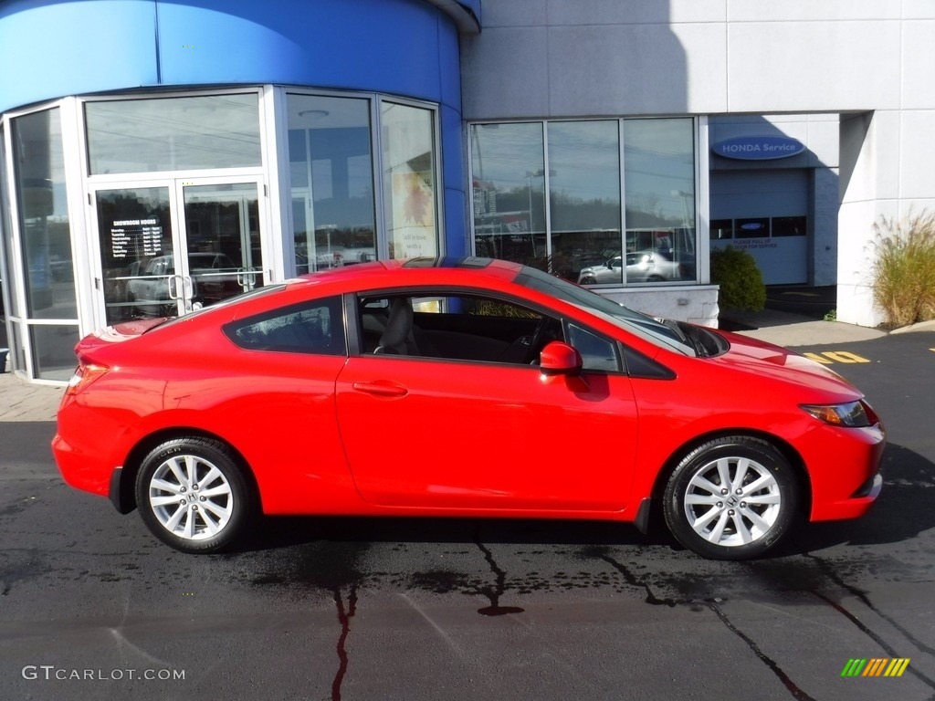 2012 Civic EX Coupe - Rallye Red / Gray photo #2