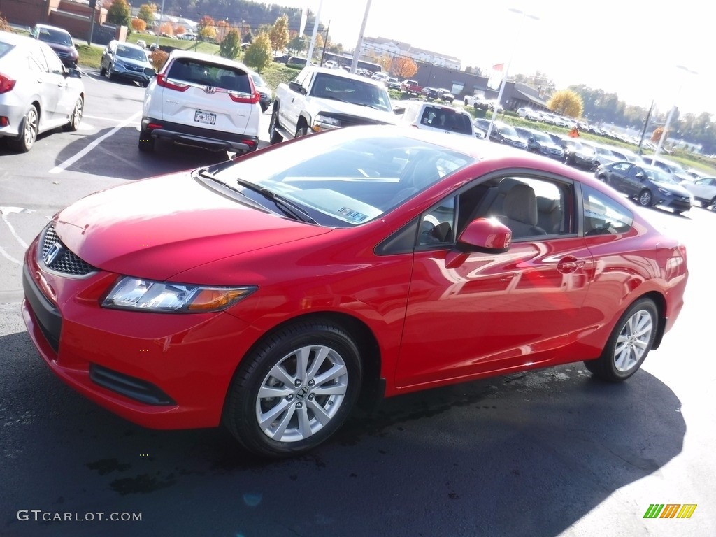 2012 Civic EX Coupe - Rallye Red / Gray photo #6