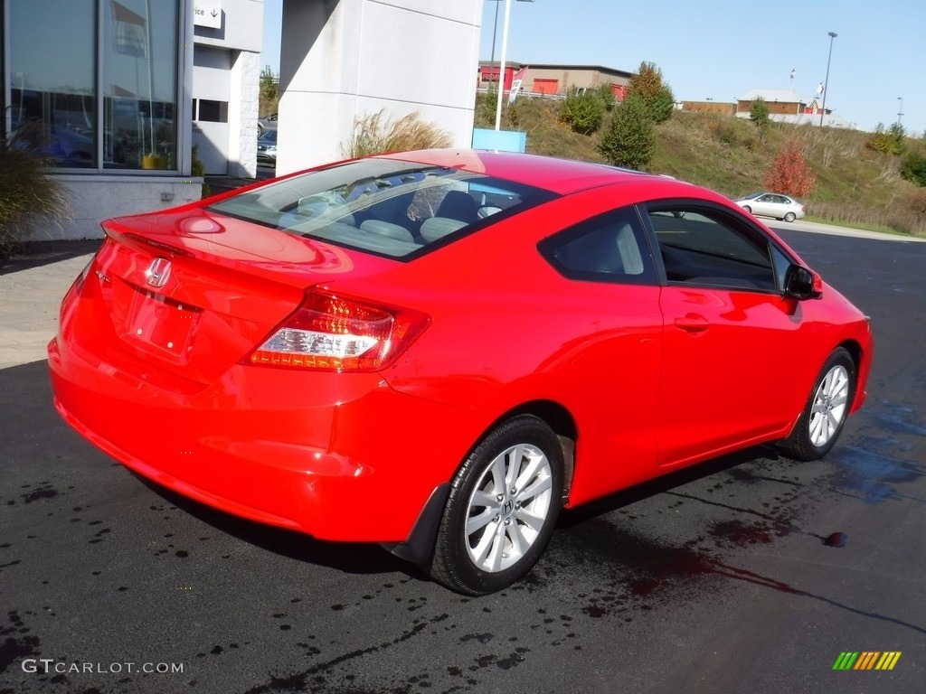 2012 Civic EX Coupe - Rallye Red / Gray photo #10