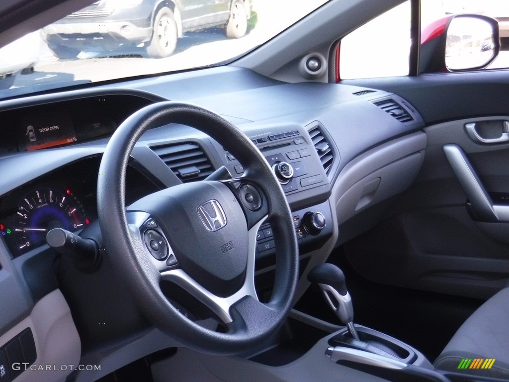 2012 Civic EX Coupe - Rallye Red / Gray photo #12