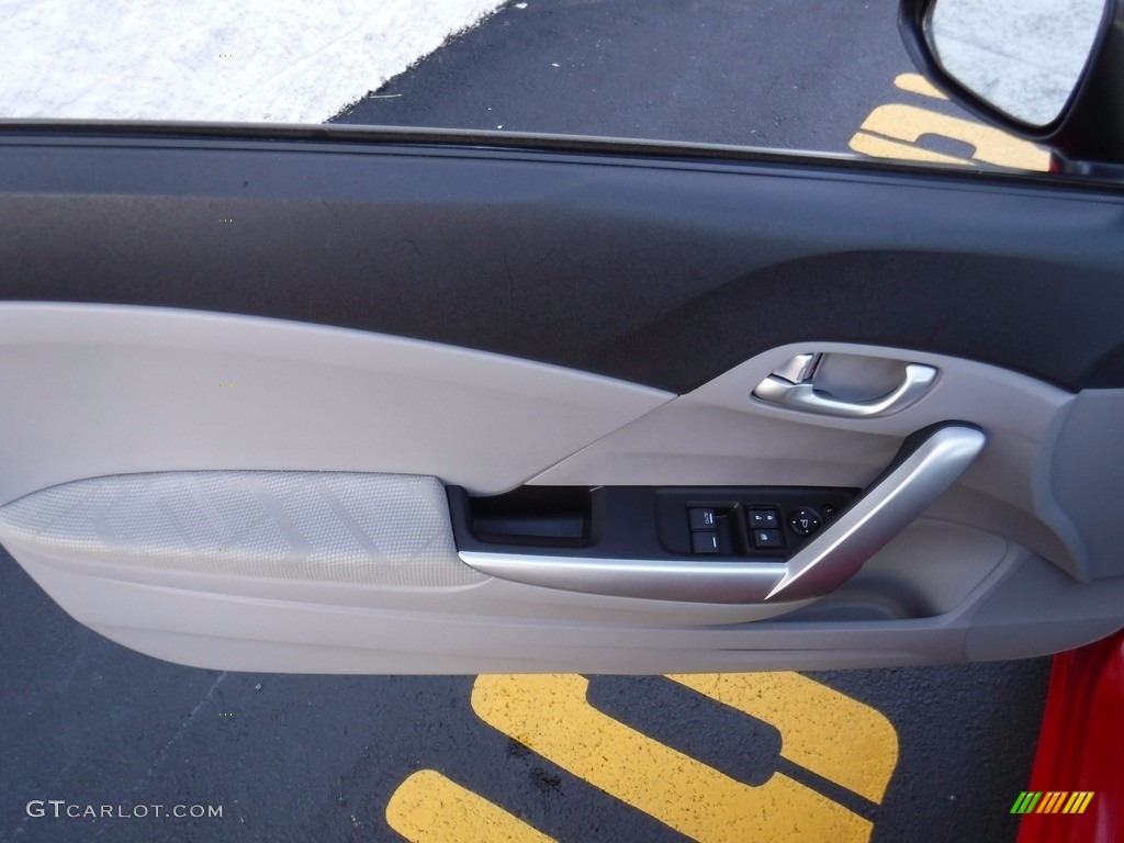 2012 Civic EX Coupe - Rallye Red / Gray photo #13