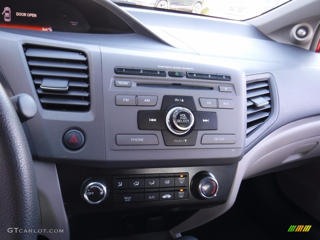 2012 Civic EX Coupe - Rallye Red / Gray photo #17