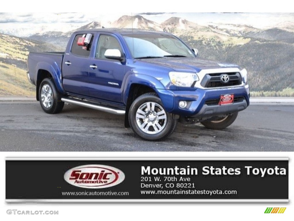 2015 Tacoma V6 Double Cab 4x4 - Blue Ribbon Metallic / Graphite photo #1