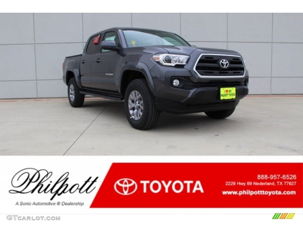 2017 Tacoma SR5 Double Cab - Magnetic Gray Metallic / Cement Gray photo #1