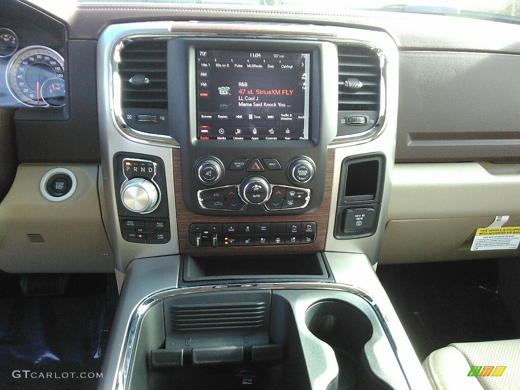 2018 1500 Laramie Crew Cab 4x4 - Pearl White / Canyon Brown/Light Frost Beige photo #8